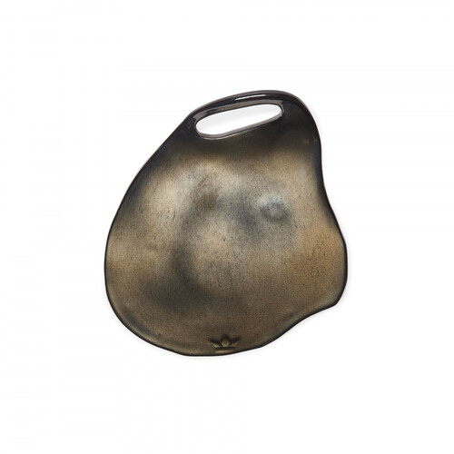 Plateau/assiette c&eacute;ramique Lola - platinium