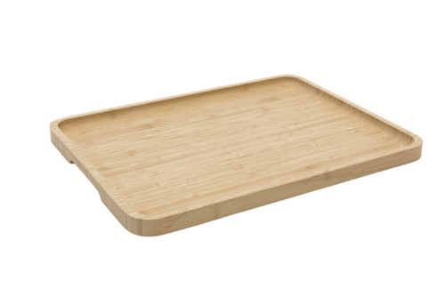 Plateau de service avec poign&eacute;es en Bambou alimentaire - 40 x 30 cm