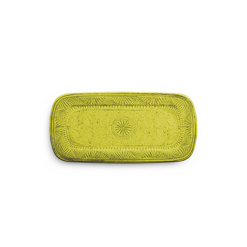 Plateau rectangulaire Jaune 43 x 21 cm