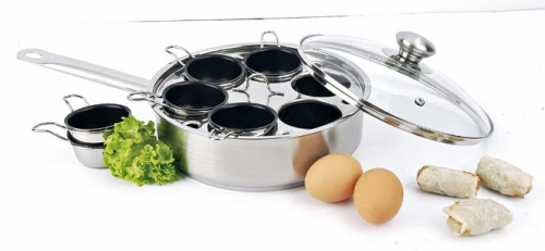 Pocheuse 6 oeufs inox