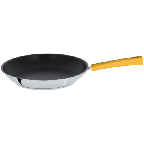 Poele 20 Cm Mutine Fixe Exceliss - Poignee Bakelite Jaune