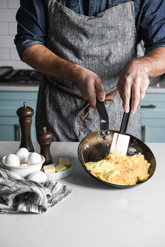 Poêle à omelette minéral B Elément en tôle d'acier 24cm