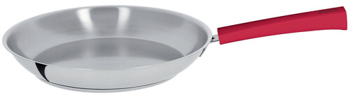 Po&ecirc;le inox &oslash; 28 cm Mutine &agrave; poign&eacute;e fixe framboise