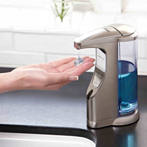 Pompe distributeur de savon avec détecteur en inox