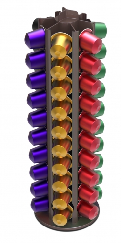 Porte 60 capsules en alu Nespresso &reg;  - Taupe