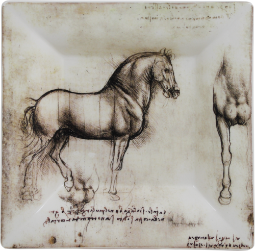 Porte-Cartes Grand Mod&egrave;le Chevaux Leonard De Vinci
