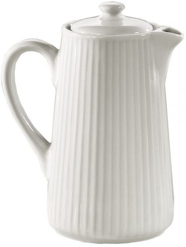 Pot à café 35 cl avec couvercle en porcelaine blanche 'Plissé' de Pillivuyt
