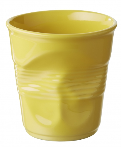 Pot à ustensile froissé Revol 1l jaune Seychelles - ø 14.2 - H 15 cm