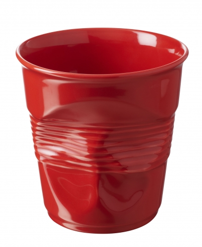 Pot à ustensile froissé Revol 1l rouge piment - ø 14.2 - H 15 cm
