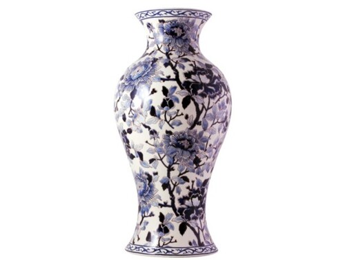 Potiche JaponaisePivoines Bleues