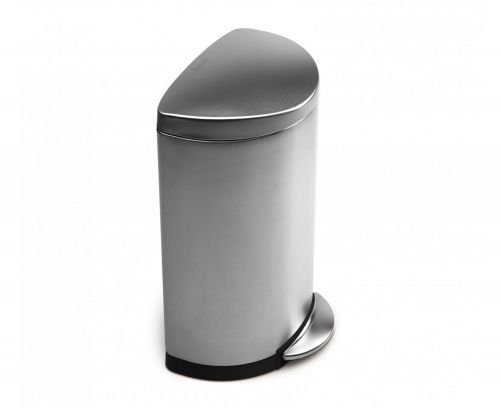 Poubelle 40l demi-lune &agrave; p&eacute;dale