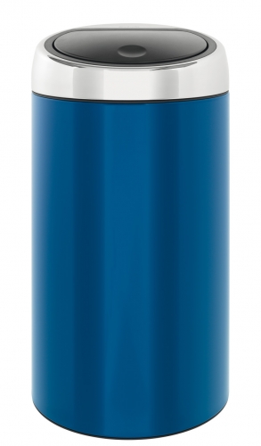 Poubelle Color your bin ronde 45 L Bleu Cobalt