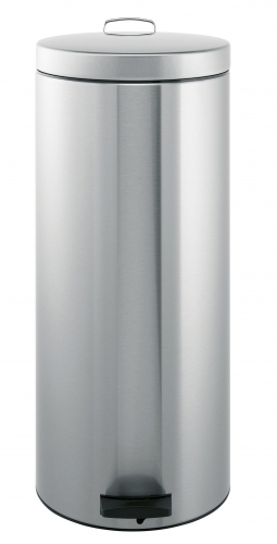 Poubelle Compact'bin ronde 30l matclean acier brosse anti taches brabantia