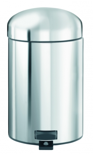 Poubelle à pédale 3L inox brillant