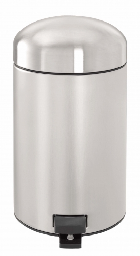 Poubelle R&eacute;tro bin &agrave; p&eacute;dale ronde 3 l Matclean inox anti taches Brabantia