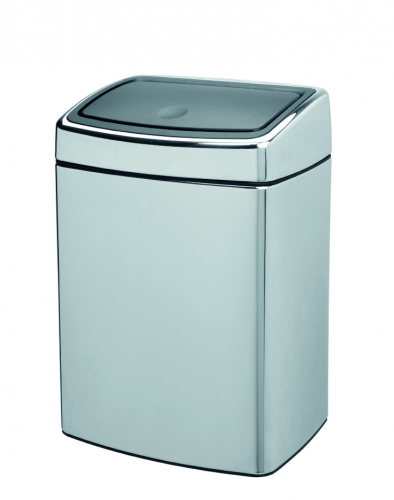 Poubelle 'touch bin' 10 L chrome brillant