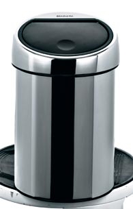 Poubelle 'touch bin' 3 l chrome brillant