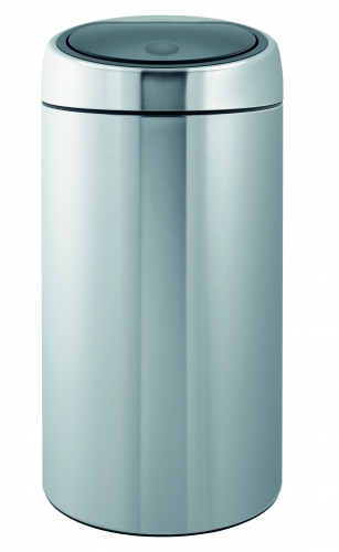 Poubelle twin bin ronde 2 x 20 l 'matclean' inox brosse anti taches brabantia