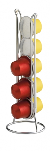 Pr&eacute;sentoir 10 capsules Nespresso 6.5x6.5x19.5 cm