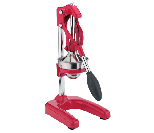Presse agrumes de barman rouge &agrave; poign&eacute;es 43 cm