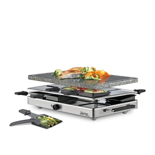 Raclette 8 personnes-Grill en pierre de granit Spring