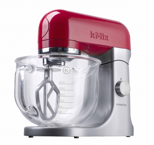 Robot combiné kMix de Kenwood bol en verre 5L Rouge passion