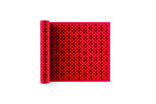 Rouleau de 12 serviettes lunch en coton 20 x 20 cm pr&eacute;d&eacute;coup&eacute;es Pin de No&euml;l