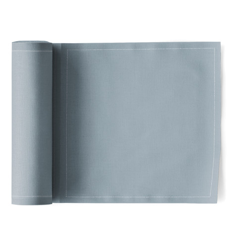 Rouleau de 25 serviettes de table lunch en coton prédécoupées 20 x 20 cm Bleu Br