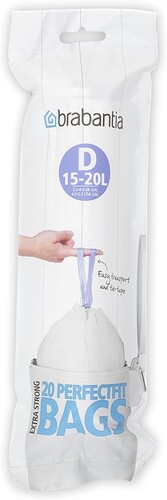 Rouleaux de 20 sacs 10/15 L blanc pour TWIN BIN 10/23 (mod&egrave;le D)