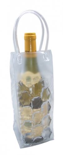 Sac isotherme rafra&icirc;chisseur 1 bouteille - 35 cm X 9.5 cm X 8.5 cm Transparent