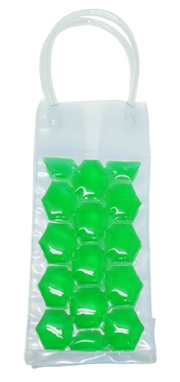 Sac isotherme rafra&icirc;chisseur pour 1 bouteille - 35 cm X 9.5 cm X 8.5 cm Vert