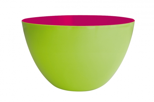 Saladier 28 cm vert/framboise