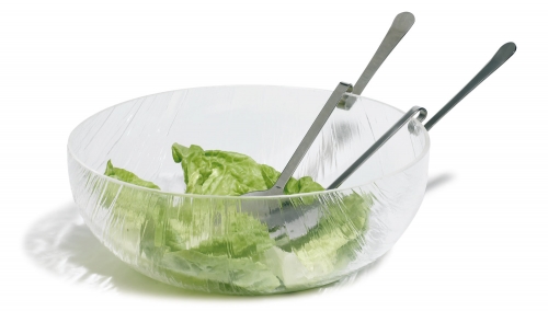 Saladier transparent givr&eacute; 25 cm