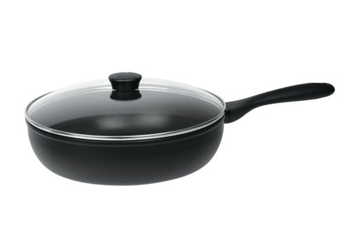 Sauteuse 24 Cm Cookway Fixe Alu Forge Induction Revetue Exceliss + Couv. Verre