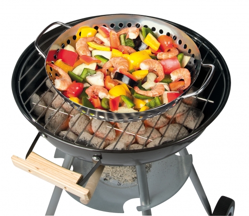 Sauteuse 28 cm pour barbecue "Sp&eacute;ciale petits aliments"