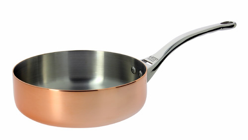 Sauteuse droite cuivre inox épaisseur 2 mm § 16 cm q fonte inox