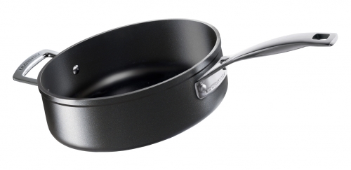 Sauteuse droite Les Forg&eacute;es 26 cm anti adh&eacute;rente noire (sans couvercle)