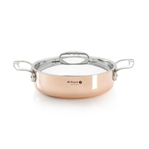 Sautoir cuivre-inox à couvercle ø 20cm-new