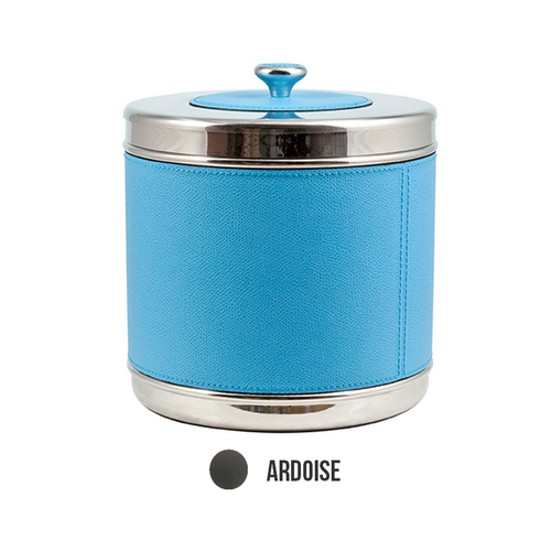 Seau à glace revêtement vachette imprimée - ardoise, L