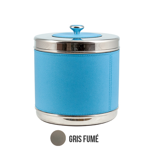 Seau à glace revêtement vachette imprimée - gris fumé, L