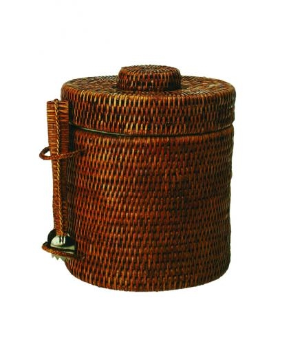Seau &agrave; glace rotin 21 cm + pince