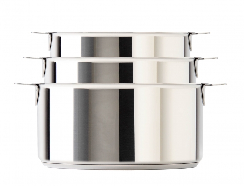 Serie 3 casseroles amovibles 16 &agrave; 20 cm sans poignee