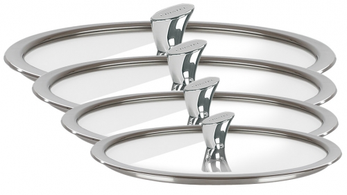 S&eacute;rie de 4 couvercles Casteline fixe en verre de 14,16,18 et 20 cm S4KCHVA