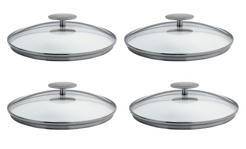 Série de 4 couvercles Platine en verre S4KP