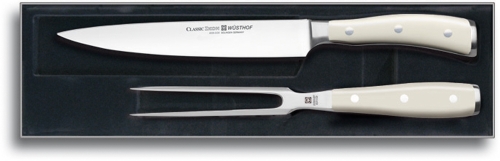Service &agrave; d&eacute;couper 2 pi&egrave;ces W&uuml;sthof Classic Ikon blanc
