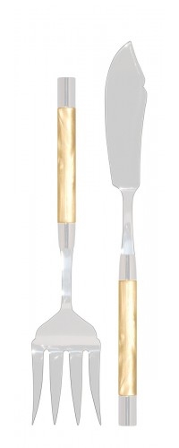 Service à poisson Conty nacré naturel