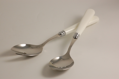 Service à salade Newbridge blanc écume