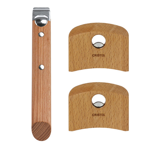 Set 1 Poignée Et 2 Anses Amovible Casteline Bois Hêtre