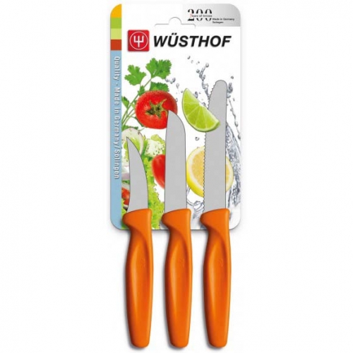 Set 3 couteaux, M.orange (éplucher, légumes, universel)