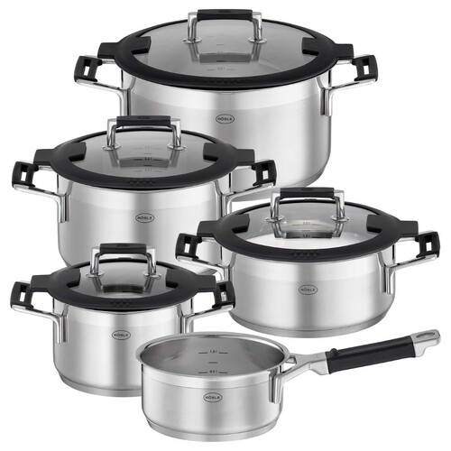 Set d`ustensiles de cuisson 5 pieces SILENCE PRO acier inoxydable